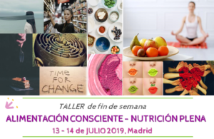 Taller de alimentación consciente en Madrid julio 2019